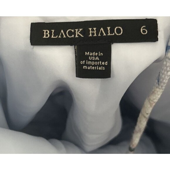 Black Halo Robinson Dress Agapanthus Size 6 Sleeveless Floral Garden Party purpl - Picture 5 of 5